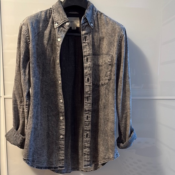 American Eagle Outfitters Men’s Black Denim Shirt - Picture 1 of 4